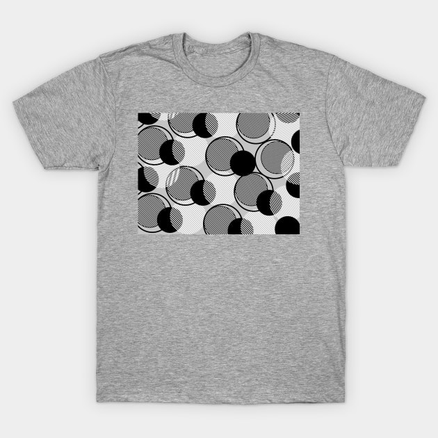 Black and White Circles T-Shirt by ArtsyJulez